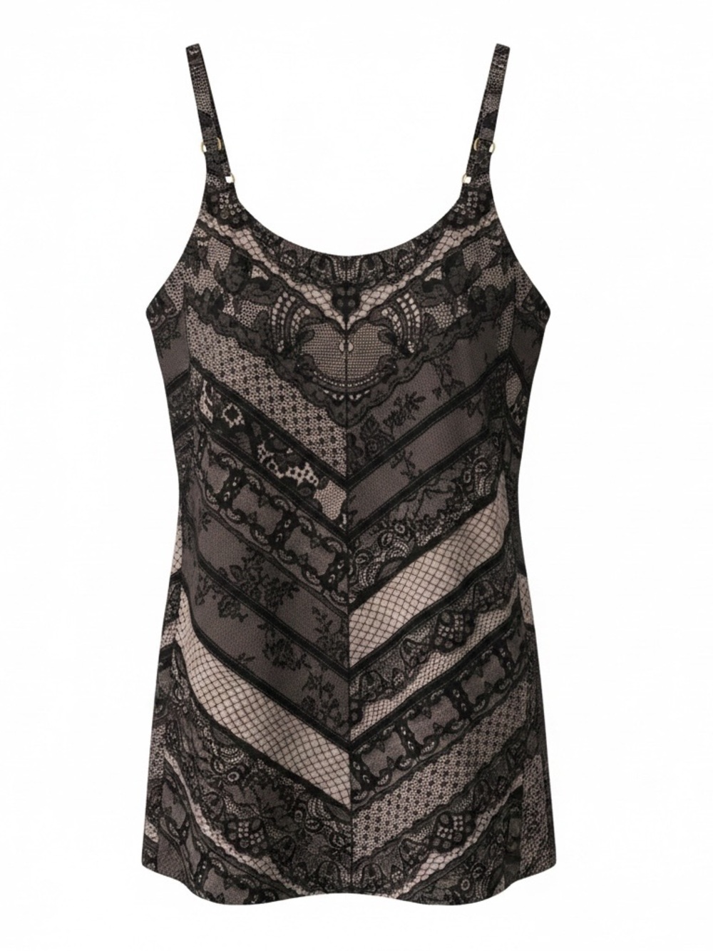 Cabi Black Lace-Overlay Slip with Nude Lining - Women's Chemise. Size. XS